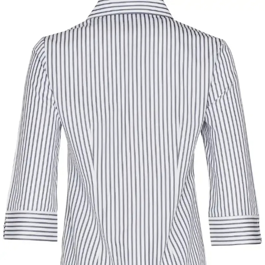 Picture of Winning Spirit, Ladies Sateen Stripe 3/4 Sleeve Shirt